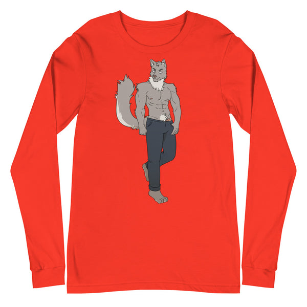 Poppy Gay Wolf Unisex Long Sleeve T-Shirt by Queer In The World Originals sold by Queer In The World: The Shop - LGBT Merch Fashion