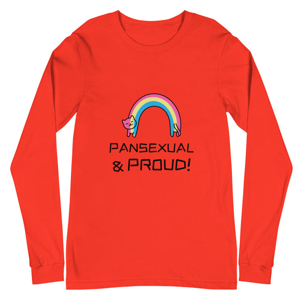 Poppy Pansexual & Proud Unisex Long Sleeve T-Shirt by Queer In The World Originals sold by Queer In The World: The Shop - LGBT Merch Fashion
