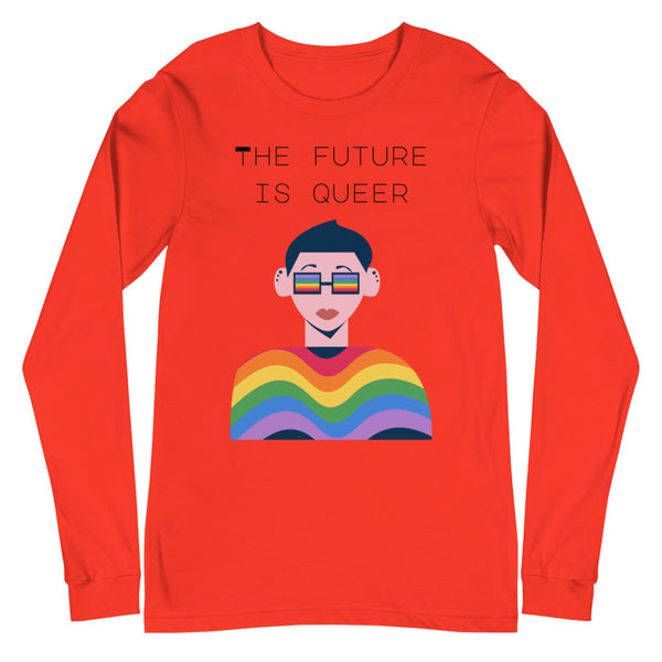 Poppy The Future Is Queer Unisex Long Sleeve T-Shirt by Queer In The World Originals sold by Queer In The World: The Shop - LGBT Merch Fashion