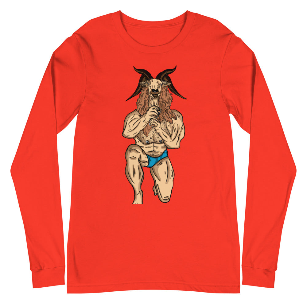 Poppy Throat Goat Unisex Long Sleeve T-Shirt by Queer In The World Originals sold by Queer In The World: The Shop - LGBT Merch Fashion