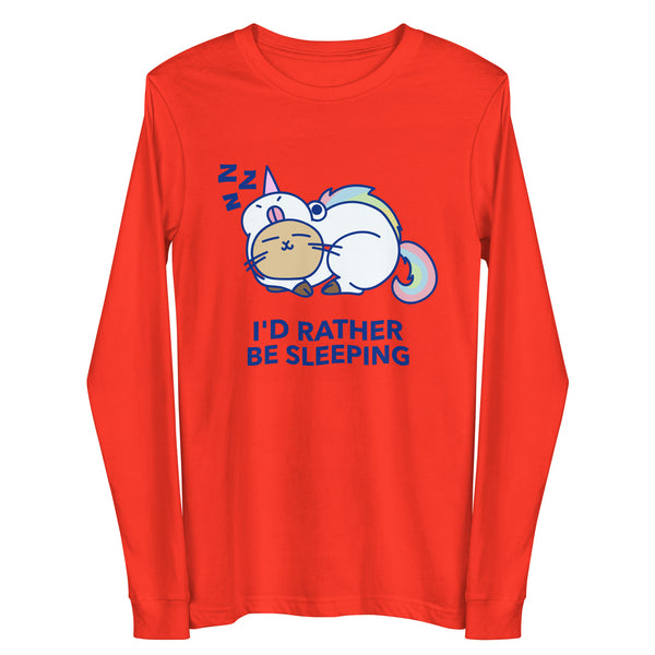 Poppy I'd Rather Be Sleeping Unisex Long Sleeve Tee by Queer In The World Originals sold by Queer In The World: The Shop - LGBT Merch Fashion