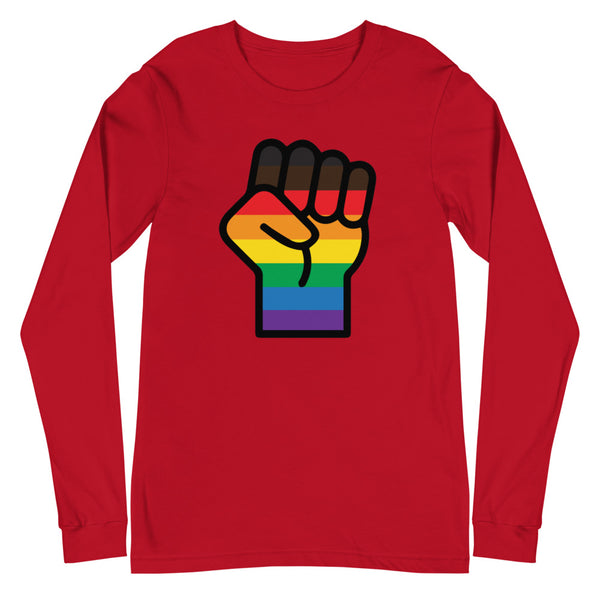 Red BLM LGBT Resist Unisex Long Sleeve T-Shirt by Queer In The World Originals sold by Queer In The World: The Shop - LGBT Merch Fashion