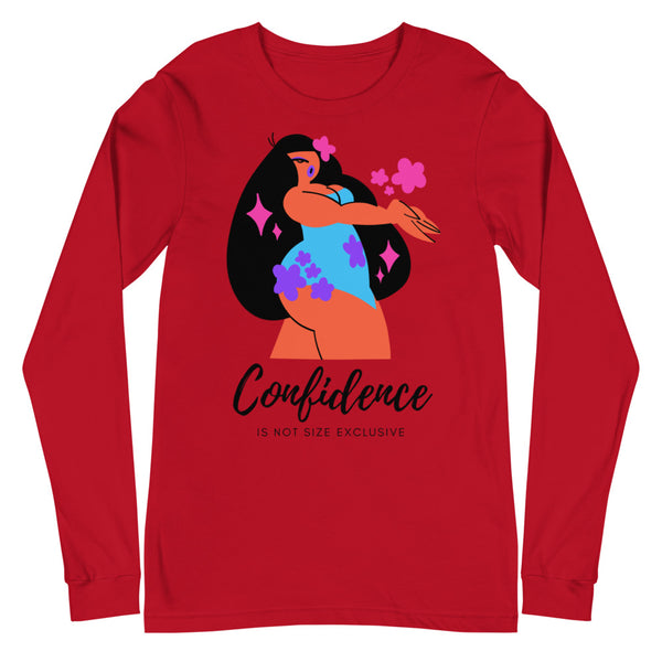 Red Body Confidence Unisex Long Sleeve T-Shirt by Queer In The World Originals sold by Queer In The World: The Shop - LGBT Merch Fashion