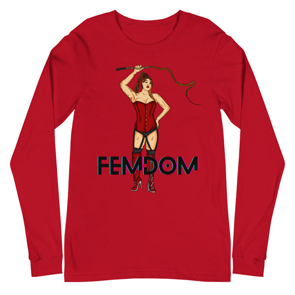 Red Femdom Unisex Long Sleeve T-Shirt by Queer In The World Originals sold by Queer In The World: The Shop - LGBT Merch Fashion