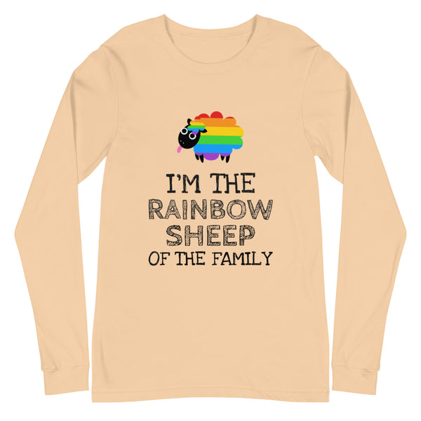 Sand Dune I'm The Rainbow Sheep Of The Family Unisex Long Sleeve T-Shirt by Queer In The World Originals sold by Queer In The World: The Shop - LGBT Merch Fashion