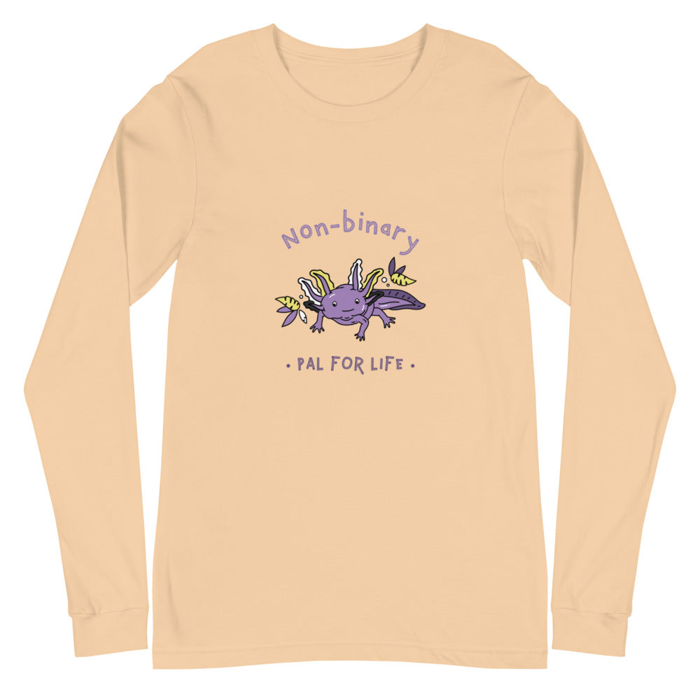 Sand Dune Non-Binary Pal For Life Unisex Long Sleeve T-Shirt by Printful sold by Queer In The World: The Shop - LGBT Merch Fashion