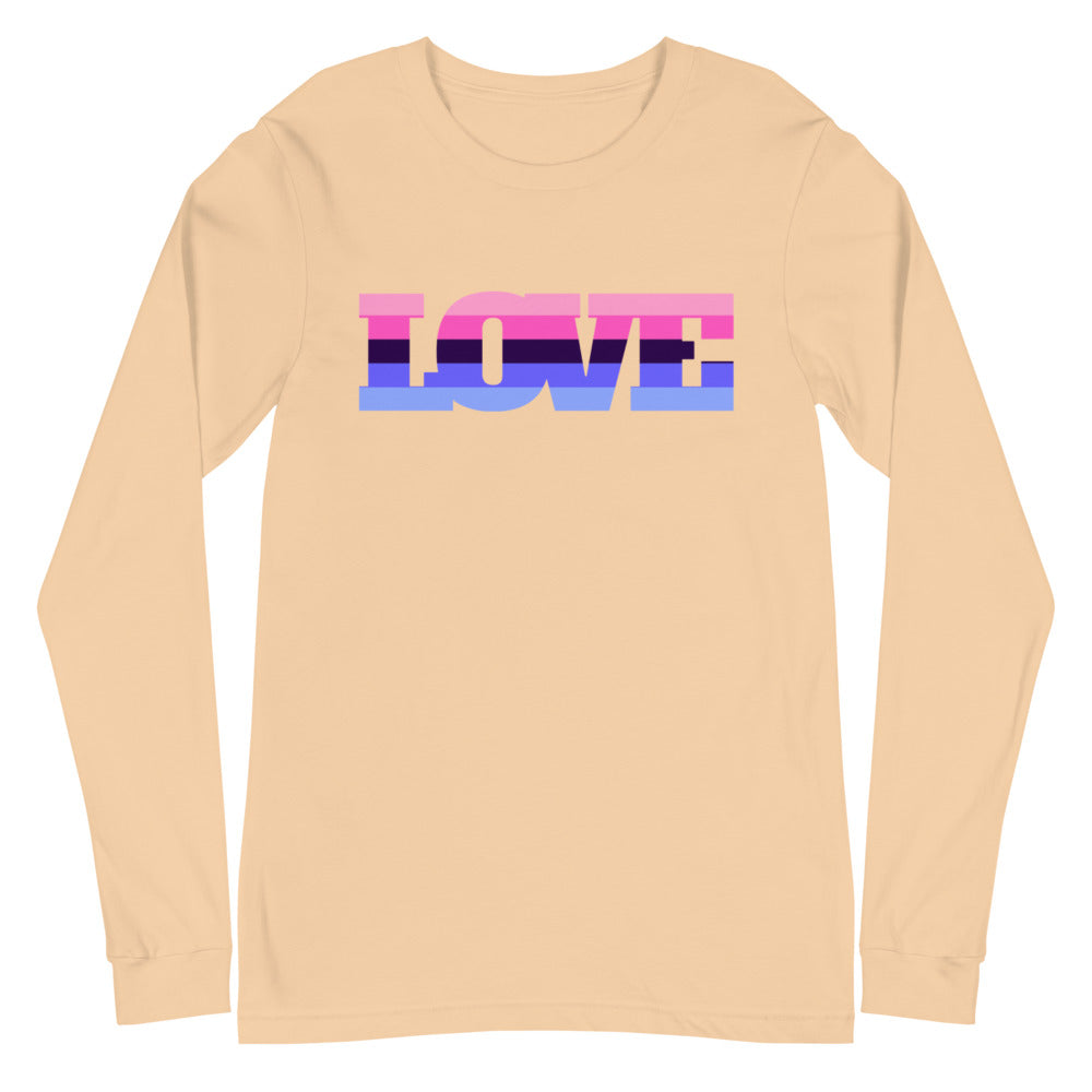 Sand Dune Omnisexual Love Unisex Long Sleeve T-Shirt by Queer In The World Originals sold by Queer In The World: The Shop - LGBT Merch Fashion