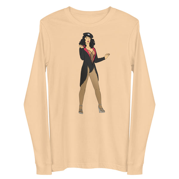 Sand Dune Cher Burlesque Unisex Long Sleeve Tee by Queer In The World Originals sold by Queer In The World: The Shop - LGBT Merch Fashion