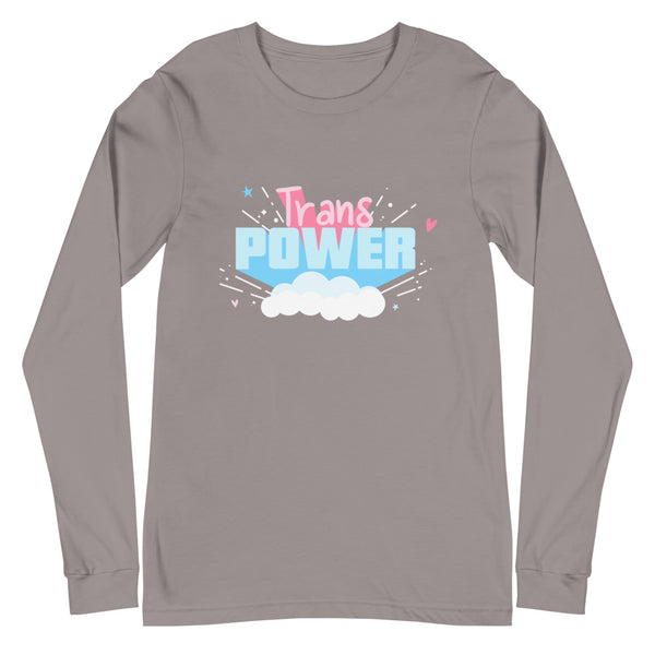 Storm Stand Proud Trans Power Unisex Long Sleeve T-Shirt by Queer In The World Originals sold by Queer In The World: The Shop - LGBT Merch Fashion