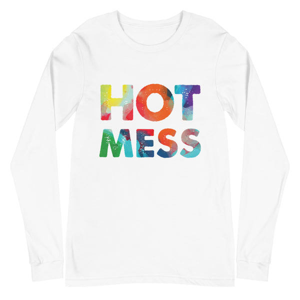 White Hot Mess Unisex Long Sleeve T-Shirt by Queer In The World Originals sold by Queer In The World: The Shop - LGBT Merch Fashion