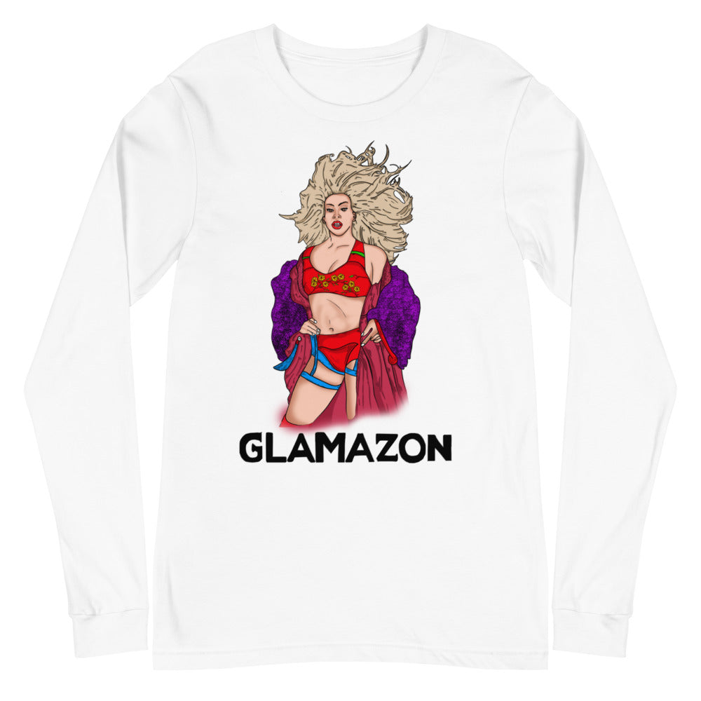 White Glamazon Unisex Long Sleeve T-Shirt by Queer In The World Originals sold by Queer In The World: The Shop - LGBT Merch Fashion