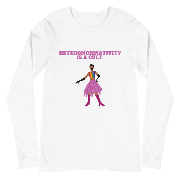 White Heteronormativity Is A Cult Unisex Long Sleeve T-Shirt by Queer In The World Originals sold by Queer In The World: The Shop - LGBT Merch Fashion