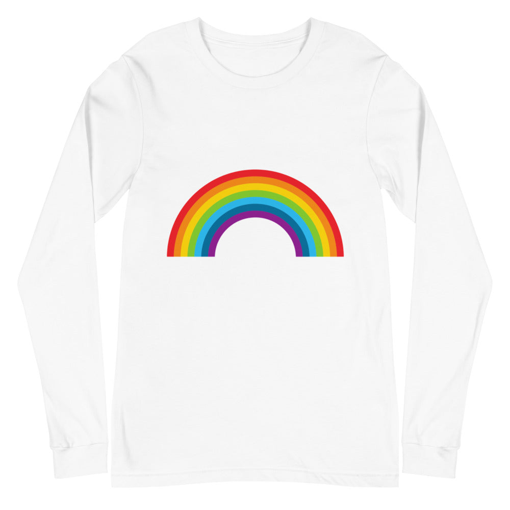 White Rainbow Unisex Long Sleeve T-Shirt by Queer In The World Originals sold by Queer In The World: The Shop - LGBT Merch Fashion