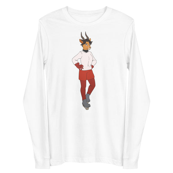 White Sporty Dyke Unisex Long Sleeve Tee by Queer In The World Originals sold by Queer In The World: The Shop - LGBT Merch Fashion