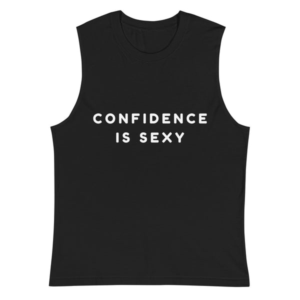 Black Confidence Is Sexy Muscle Top by Queer In The World Originals sold by Queer In The World: The Shop - LGBT Merch Fashion