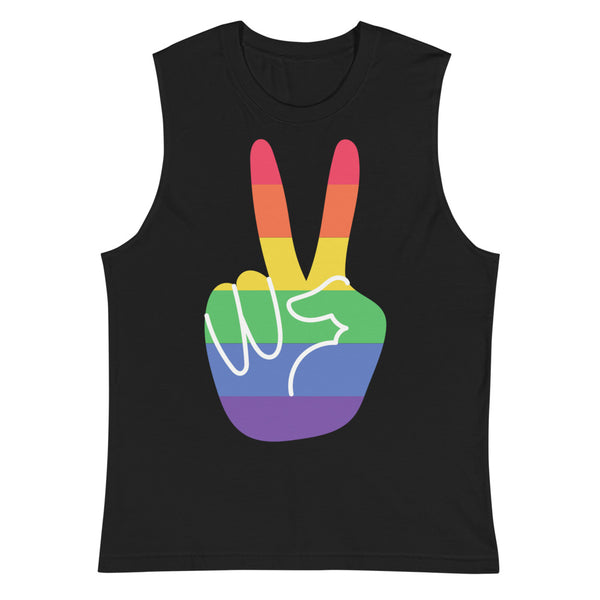 Black Gay Muscle Top by Queer In The World Originals sold by Queer In The World: The Shop - LGBT Merch Fashion