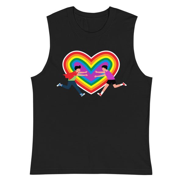 Black Gay Couple Muscle Top by Queer In The World Originals sold by Queer In The World: The Shop - LGBT Merch Fashion