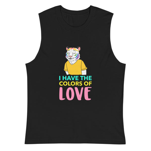 Black I Have The Colors Of Love Muscle Top by Queer In The World Originals sold by Queer In The World: The Shop - LGBT Merch Fashion