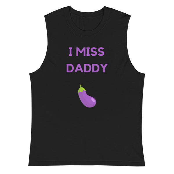 Black I Miss Daddy Muscle Top by Queer In The World Originals sold by Queer In The World: The Shop - LGBT Merch Fashion