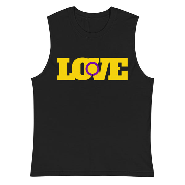 Black Intersex Love Muscle Top by Queer In The World Originals sold by Queer In The World: The Shop - LGBT Merch Fashion