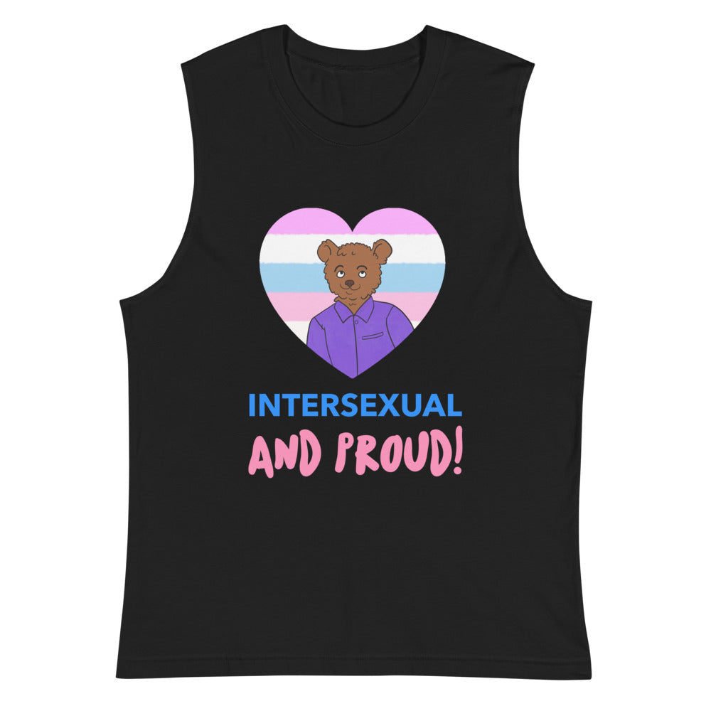 Black Intersexual And Proud Muscle Top by Queer In The World Originals sold by Queer In The World: The Shop - LGBT Merch Fashion