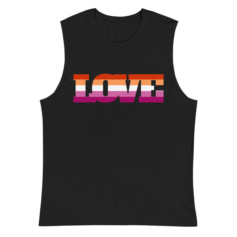 Black Lesbian Love Muscle Top by Queer In The World Originals sold by Queer In The World: The Shop - LGBT Merch Fashion