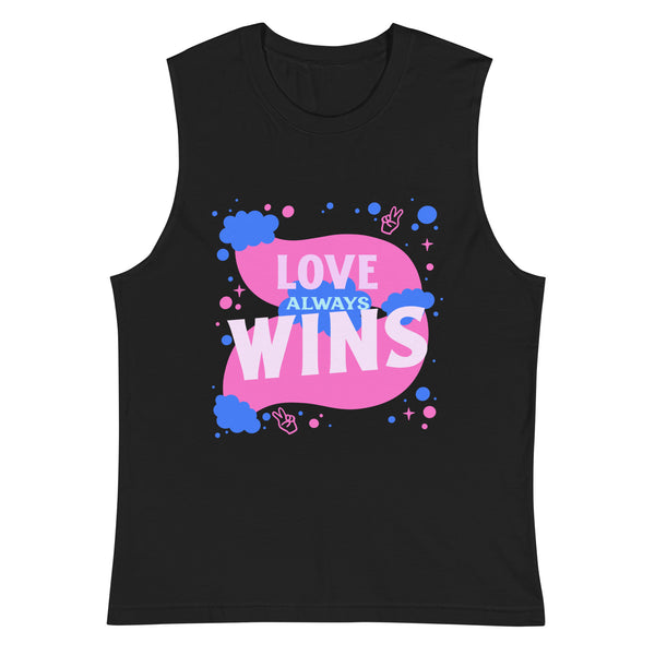 Black Love Always Wins Muscle Top by Queer In The World Originals sold by Queer In The World: The Shop - LGBT Merch Fashion