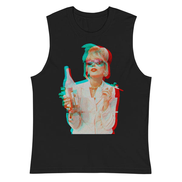 Black Patsy Stone Absolutely Fabulous Muscle Top by Queer In The World Originals sold by Queer In The World: The Shop - LGBT Merch Fashion