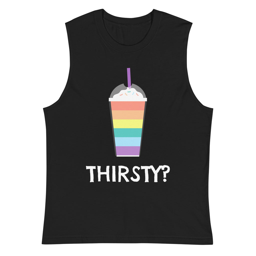 Black Thirsty? Muscle Top by Queer In The World Originals sold by Queer In The World: The Shop - LGBT Merch Fashion