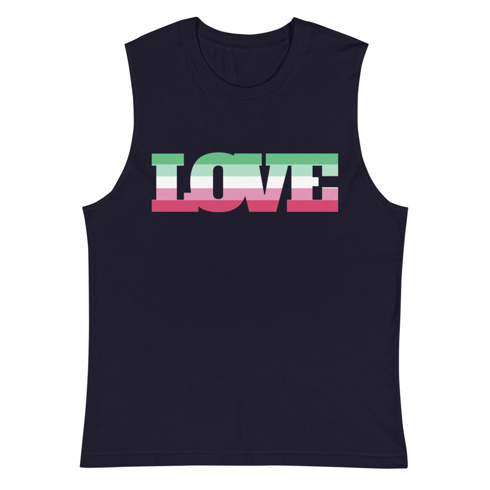 Navy Abrosexual Pride Muscle Top by Queer In The World Originals sold by Queer In The World: The Shop - LGBT Merch Fashion