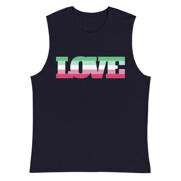 Navy Abrosexual Pride Muscle Top by Queer In The World Originals sold by Queer In The World: The Shop - LGBT Merch Fashion