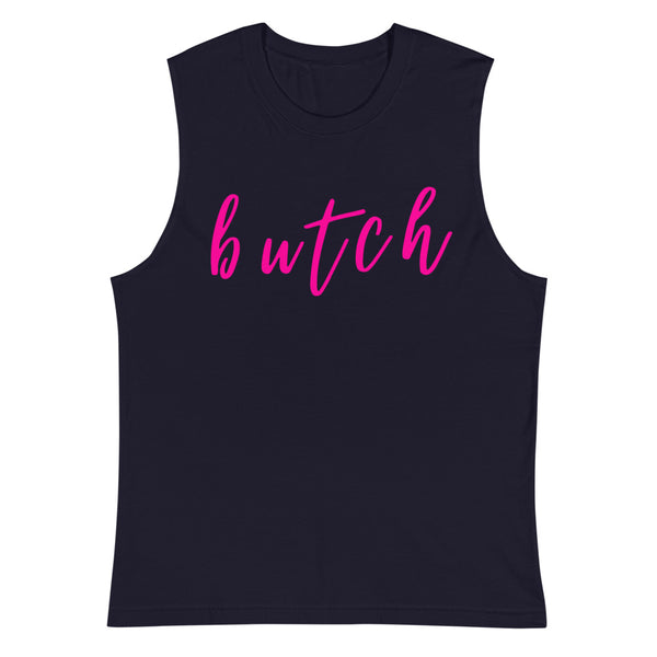 Navy Butch Muscle Top by Queer In The World Originals sold by Queer In The World: The Shop - LGBT Merch Fashion