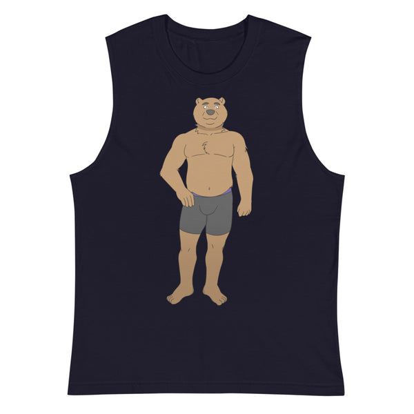 Navy Gay Cub Muscle Top by Queer In The World Originals sold by Queer In The World: The Shop - LGBT Merch Fashion