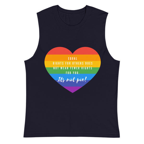 Navy It's Not Pie Muscle Top by Queer In The World Originals sold by Queer In The World: The Shop - LGBT Merch Fashion