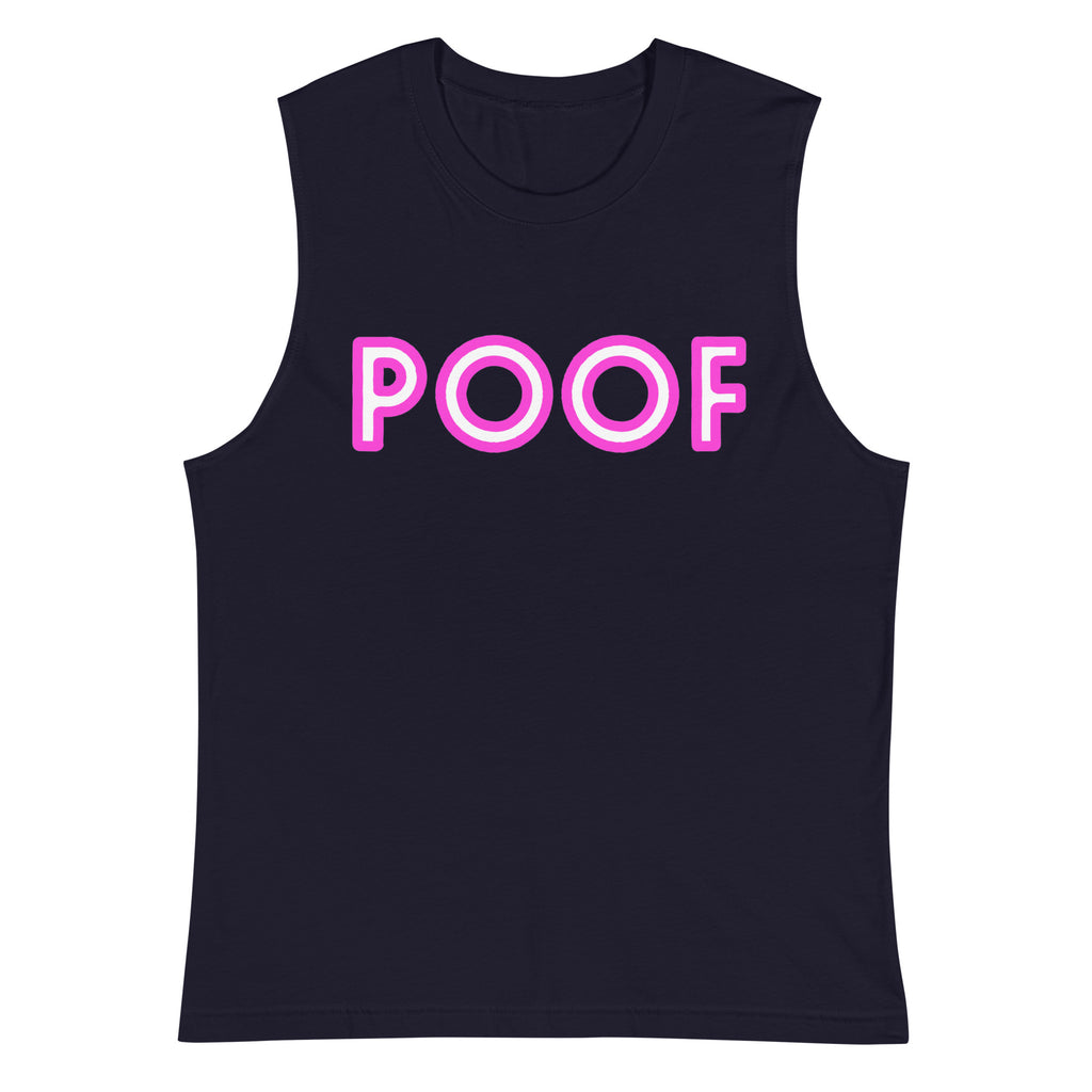 Navy Poof Muscle Top by Queer In The World Originals sold by Queer In The World: The Shop - LGBT Merch Fashion