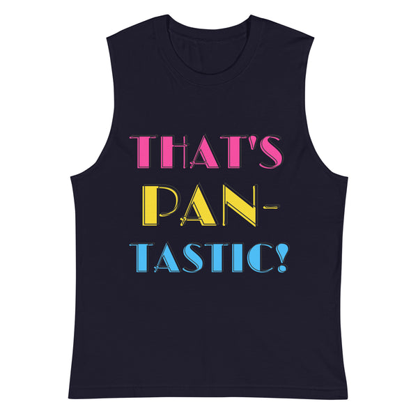 Navy That's Pan-Tastic! Muscle Top by Queer In The World Originals sold by Queer In The World: The Shop - LGBT Merch Fashion