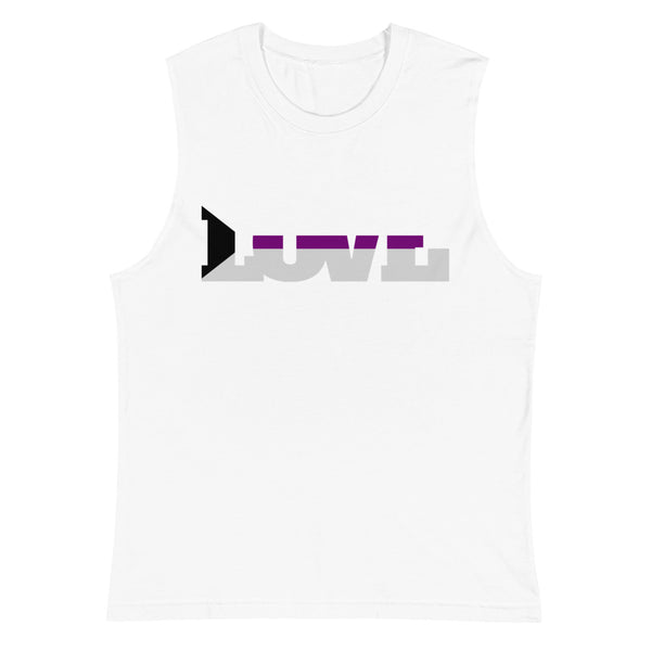 White Demisexual Love Muscle Shirt by Queer In The World Originals sold by Queer In The World: The Shop - LGBT Merch Fashion