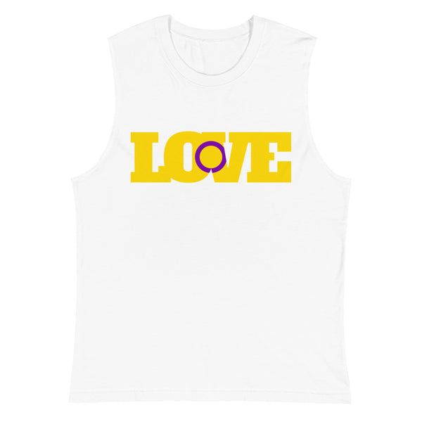 White Intersex Love Muscle Top by Queer In The World Originals sold by Queer In The World: The Shop - LGBT Merch Fashion