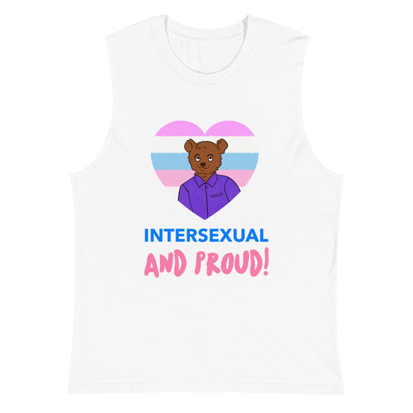 White Intersexual And Proud Muscle Top by Queer In The World Originals sold by Queer In The World: The Shop - LGBT Merch Fashion
