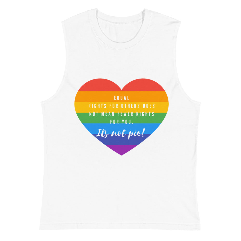 White It's Not Pie Muscle Top by Queer In The World Originals sold by Queer In The World: The Shop - LGBT Merch Fashion