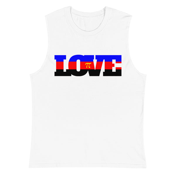 White Polyamory Love Muscle Top by Queer In The World Originals sold by Queer In The World: The Shop - LGBT Merch Fashion