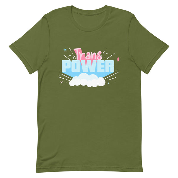 Olive Trans Power T-Shirt by Queer In The World Originals sold by Queer In The World: The Shop - LGBT Merch Fashion