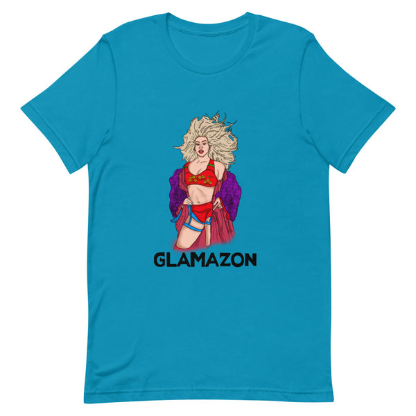 Aqua Glamazon T-Shirt by Queer In The World Originals sold by Queer In The World: The Shop - LGBT Merch Fashion
