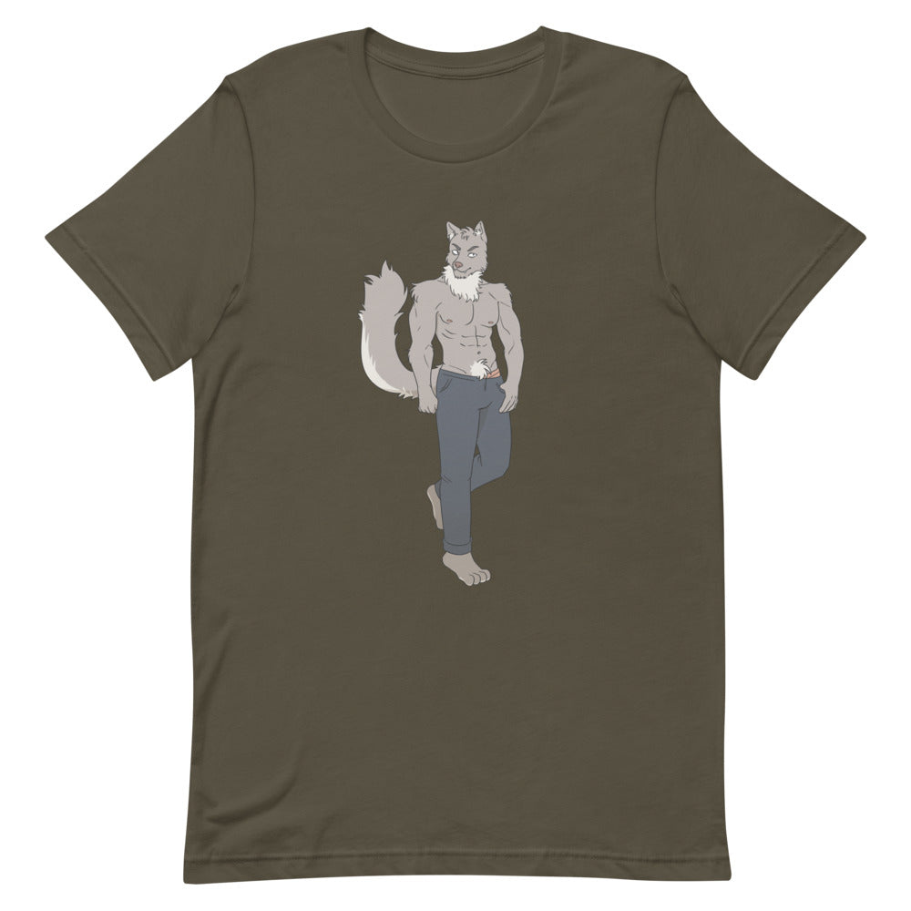 Army Gay Wolf T-Shirt by Printful sold by Queer In The World: The Shop - LGBT Merch Fashion