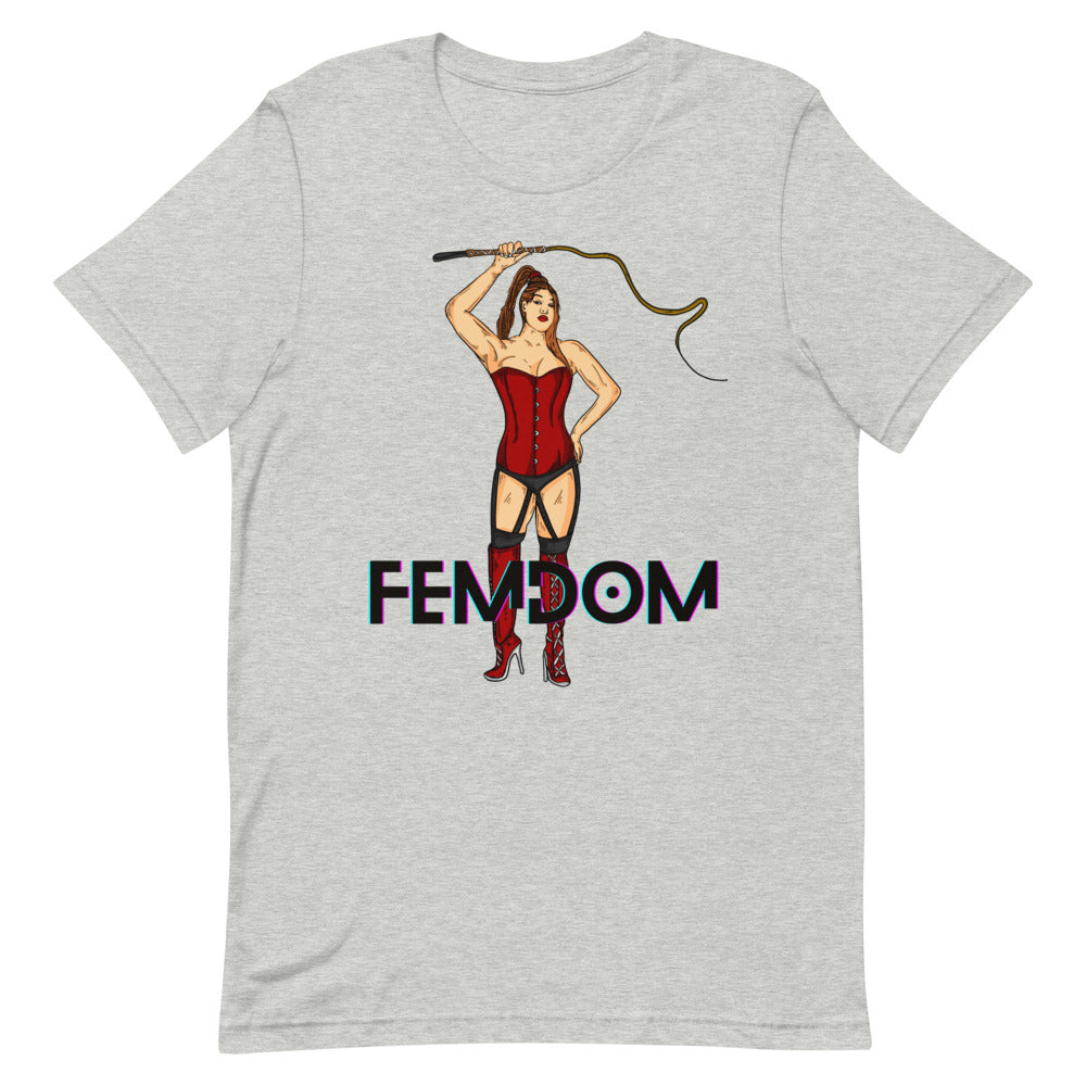 Athletic Heather FEMDOM T-Shirt by Queer In The World Originals sold by Queer In The World: The Shop - LGBT Merch Fashion