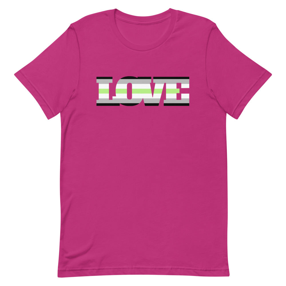 Berry Agender Love T-Shirt by Queer In The World Originals sold by Queer In The World: The Shop - LGBT Merch Fashion