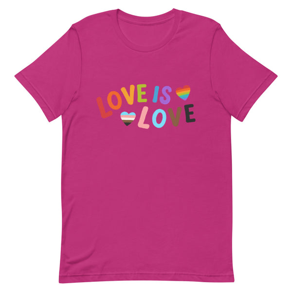 Berry Love is Love LGBTQ T-Shirt by Queer In The World Originals sold by Queer In The World: The Shop - LGBT Merch Fashion