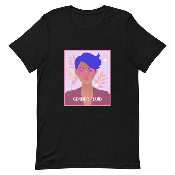 Black Gender-Fluid T-Shirt by Queer In The World Originals sold by Queer In The World: The Shop - LGBT Merch Fashion