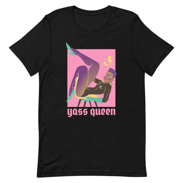 Black Yass Queen T-Shirt by Queer In The World Originals sold by Queer In The World: The Shop - LGBT Merch Fashion