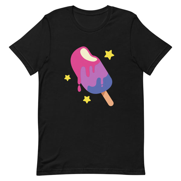 Black Bisexual Popsicle T-Shirt by Queer In The World Originals sold by Queer In The World: The Shop - LGBT Merch Fashion